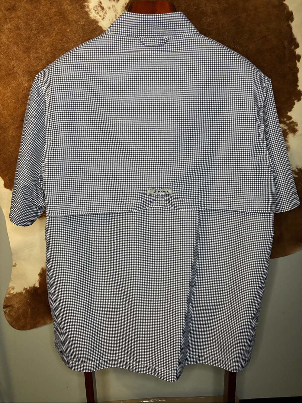 Habit Performance Fishing Shirt Men’s Large | Check Plaid Short Sleeve Outdoor - Picture 2 of 4